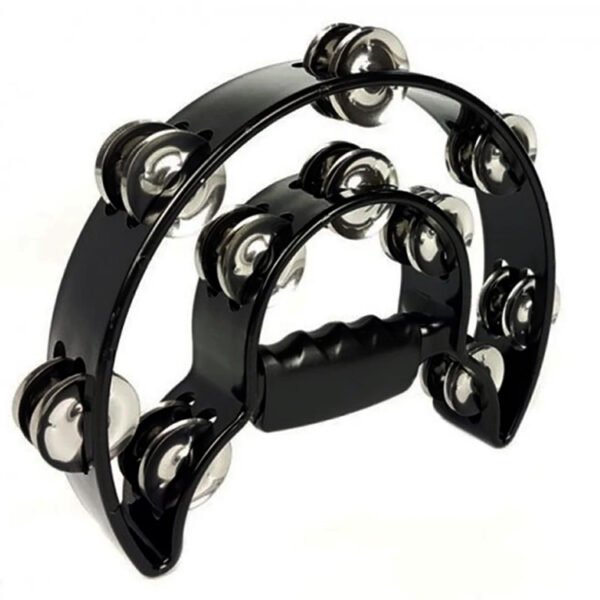 Alice Half Moon Double Jingles Tambourine Black