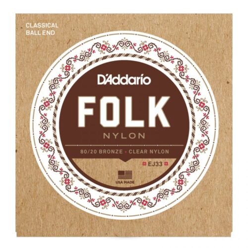 D’Addario EJ34 Folk Ball End Black Nylon