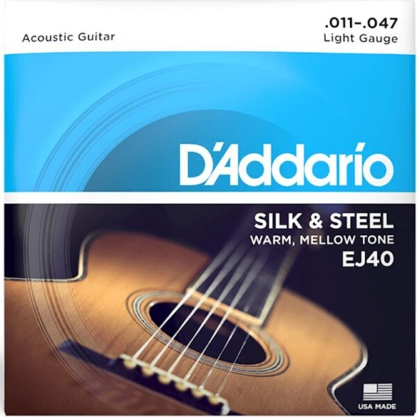 D’Addario EJ40 Silk & Steel Acoustic Guitar Strings