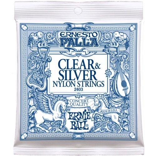 Ernie Ball 2403 Ernesto Palla Clear & Silver Nylon