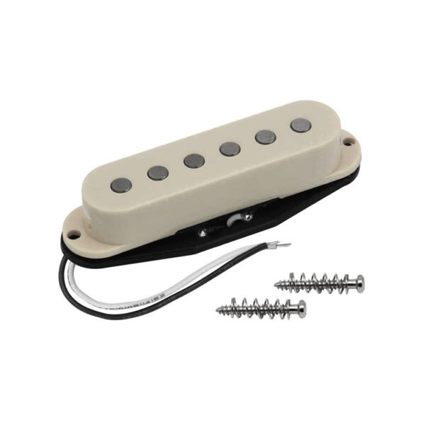 Fleor Single Coil Electric Guitar Pickup Black/White - Image 2