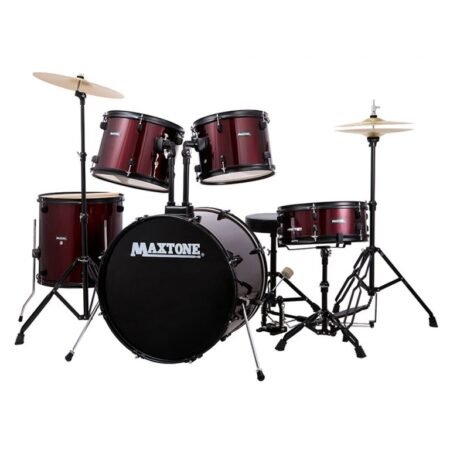 Maxtone Drum Set Black/Wine Red - Image 2