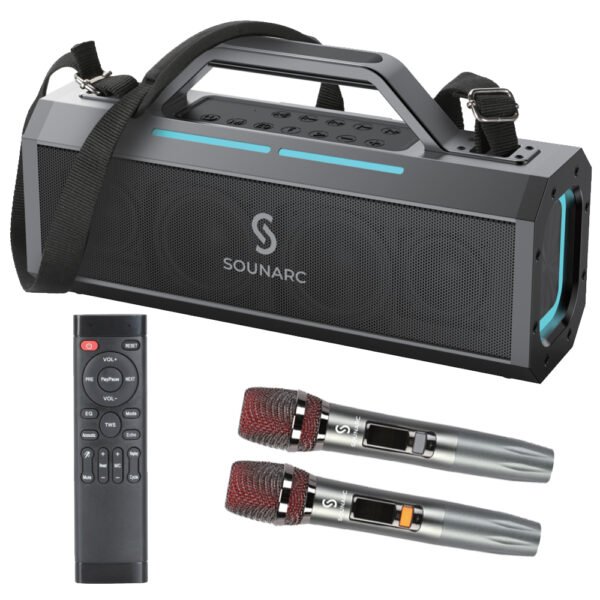 Soundarc K1 Party Speaker with Dual Rechargeable Wireless Mics - Image 2