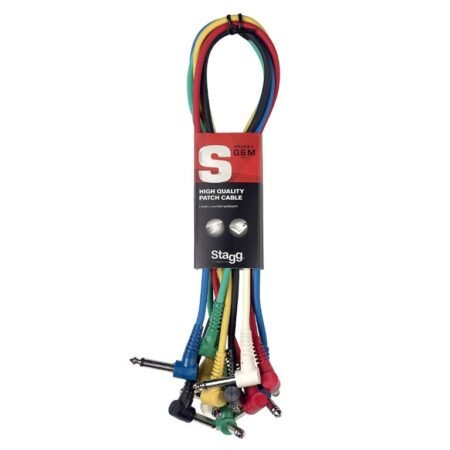 Stagg SPC060L E Angled Patch Cables Set 0.6M (Pack of 6)