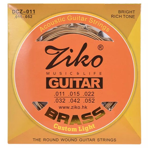Ziko BRASS 11-52 Custom Light Acoustic Guitar Strings