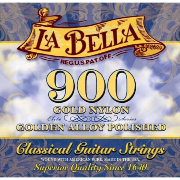 La Bella 900 ELITE – GOLD NYLON String Gauges: