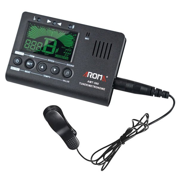 Aroma AMT-560 Digital Chromatic Tuner & Metronome with Pickup