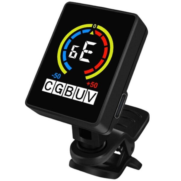 Clip on Chromatic Tuner USB-C Rechargeable
