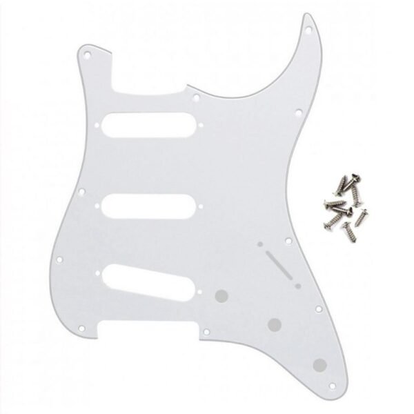 Stratocaster SSS Pickguard with Shielding Black/White - Image 2