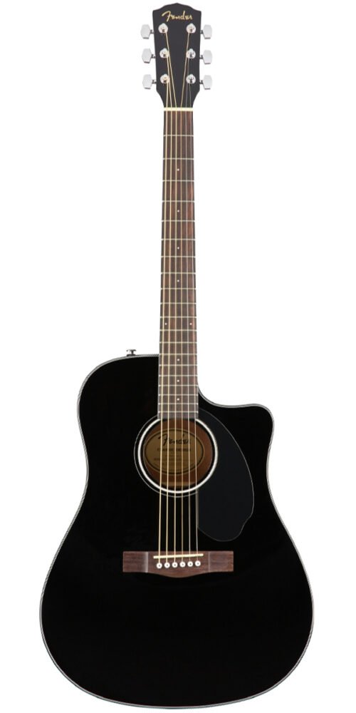 Fender CD-60SCE Solid Top Semi Acoustic Guitar Black