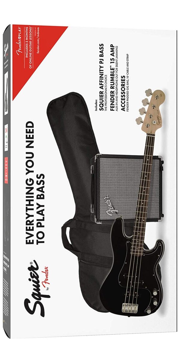 Squier Affinity Series Precision Bass PJ Pack – Black