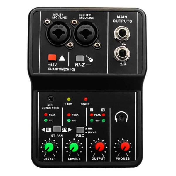 Dual Channel Mixer with USB Audio Interface