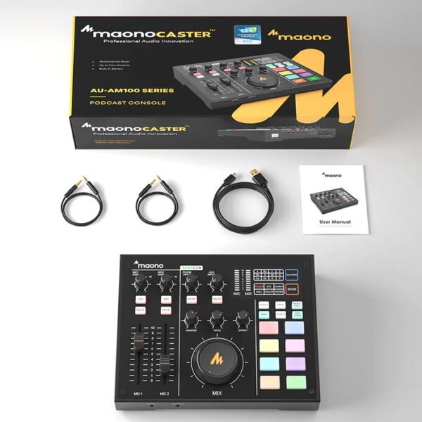 Maono Maonocaster AM100 (USB-C Soundcard Mixer ) - Image 2