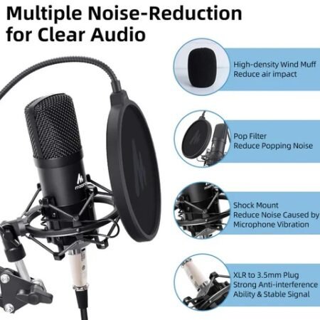 Maono AU-A03 Condenser Microphone Kit (Boom Arm) - Image 3