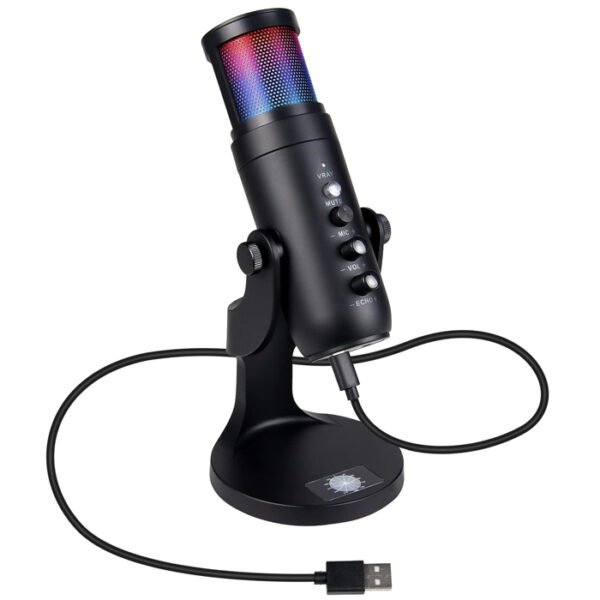USB-C Condenser Microphone RGB & Echo Effect