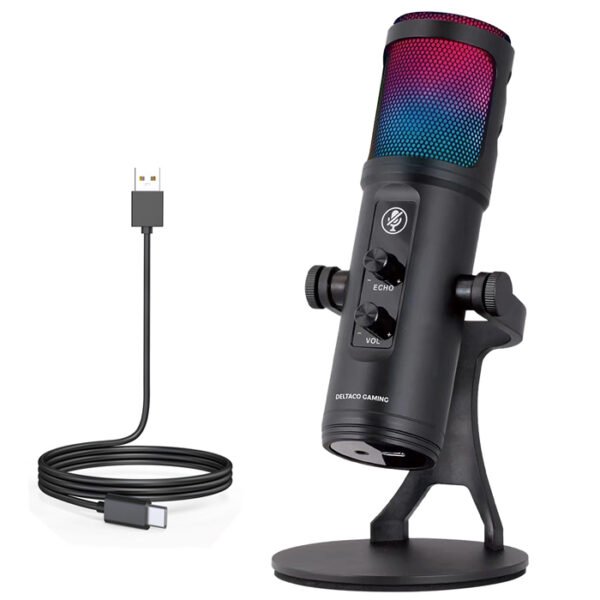 USB-C Condenser Microphone RGB & Echo Effect