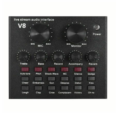 V8 USB Mixer Sound Card