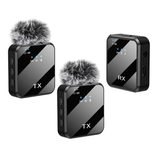 Dual Wireless Lapel Lavalier Microphone Rechargeable Type-C
