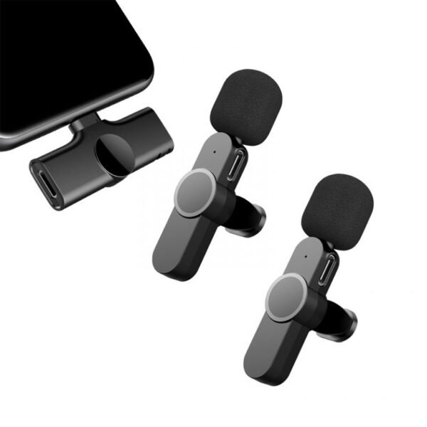 K9 Dual Wireless Lavalier Collar Microphones C-Type & iPhone - Image 2