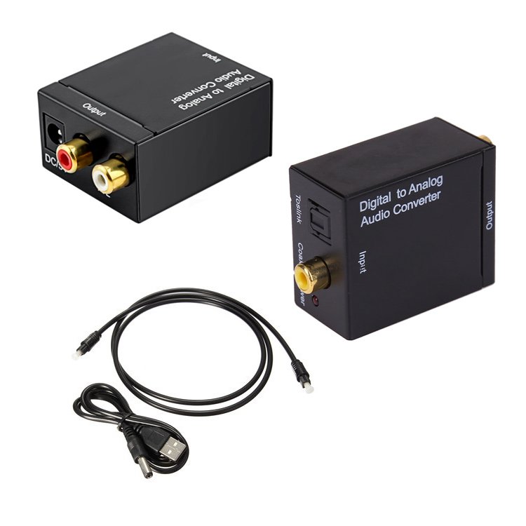 Optical Digital Toslink to RCA Converter Box