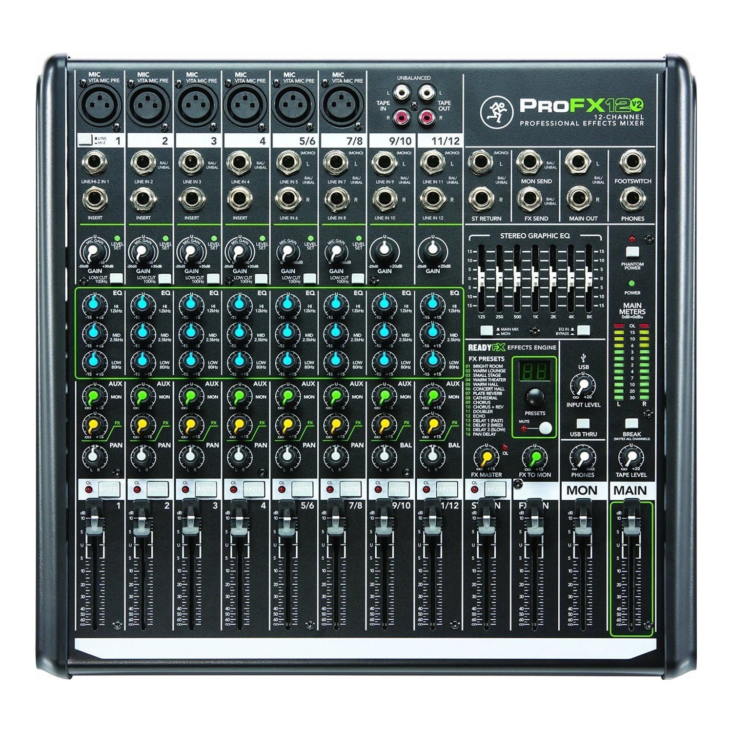 Mackie ProFX12v2 12-channel Mixer with USB and Effects