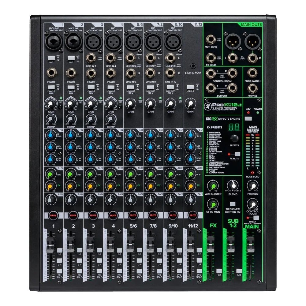 Mackie ProFX12v3 12-channel Mixer with USB and Effects