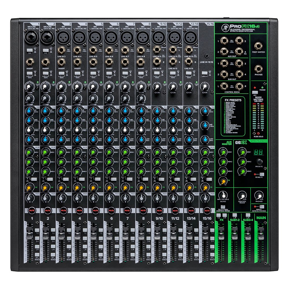 Mackie ProFX16v3 16-channel Mixer with USB and Effects