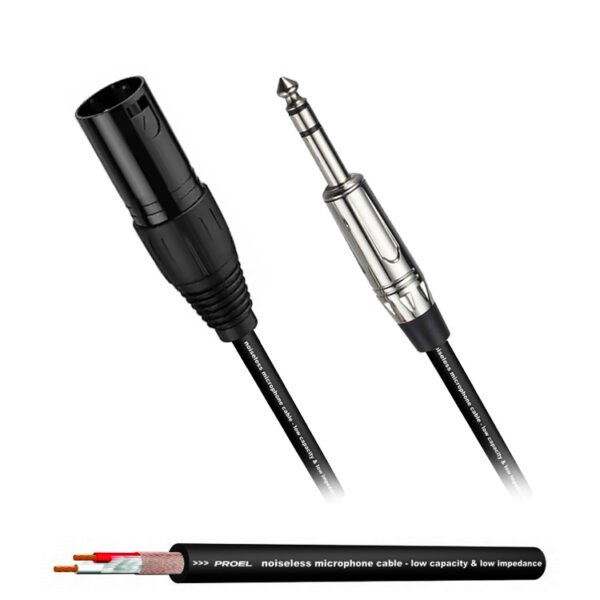 Proel XLR Male to TRS Balanced Cable