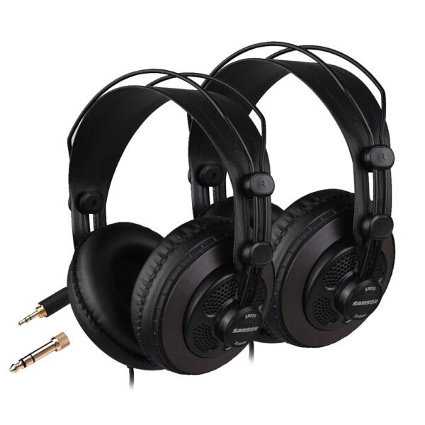 Samson SR850 Semi Open Studio Headphones (Two Pack)