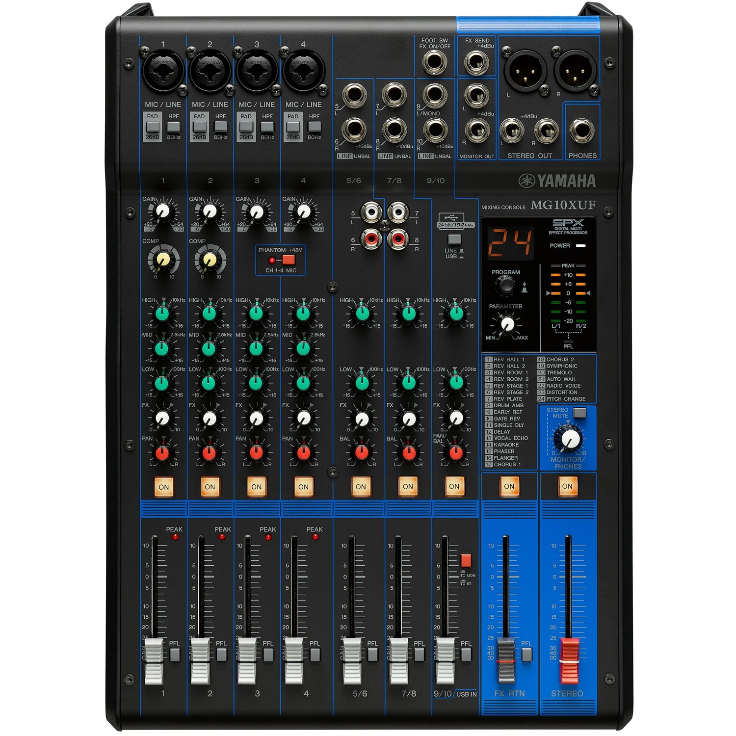 Yamaha MG10XUF Analog Mixer with USB and FX
