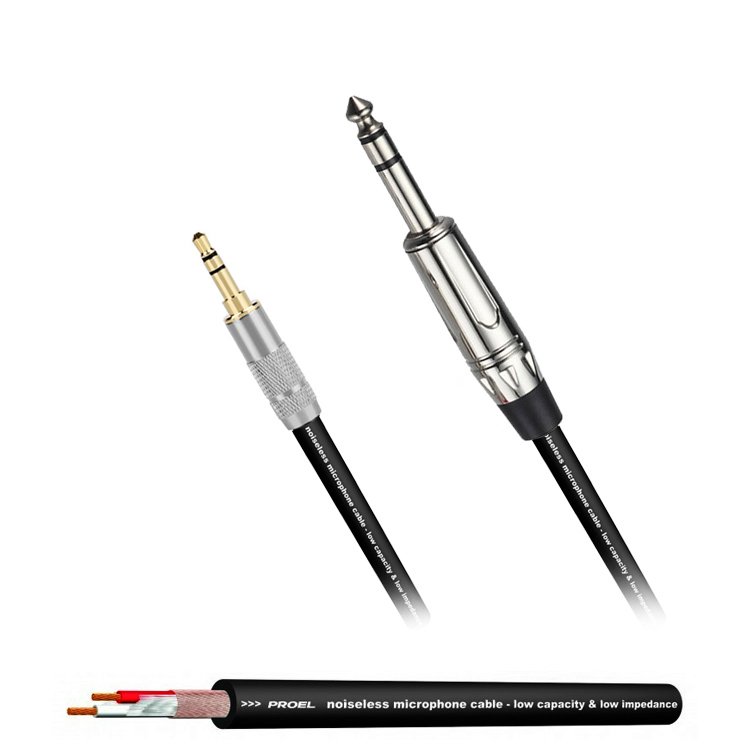 Proel Aux to Phono Stereo TRS Cable