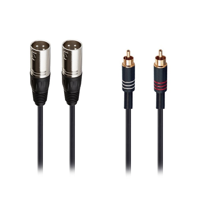 Professional Grade Male XLR to RCA Cables (Pair)