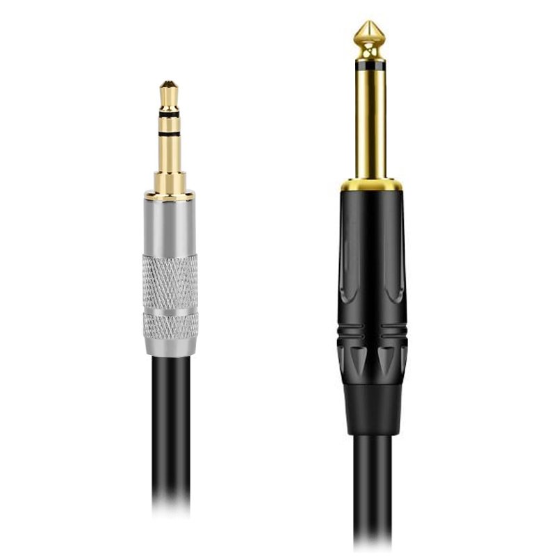 Studio Grade Professional Aux to 6.35mm 1/4 TS Mixer Cable