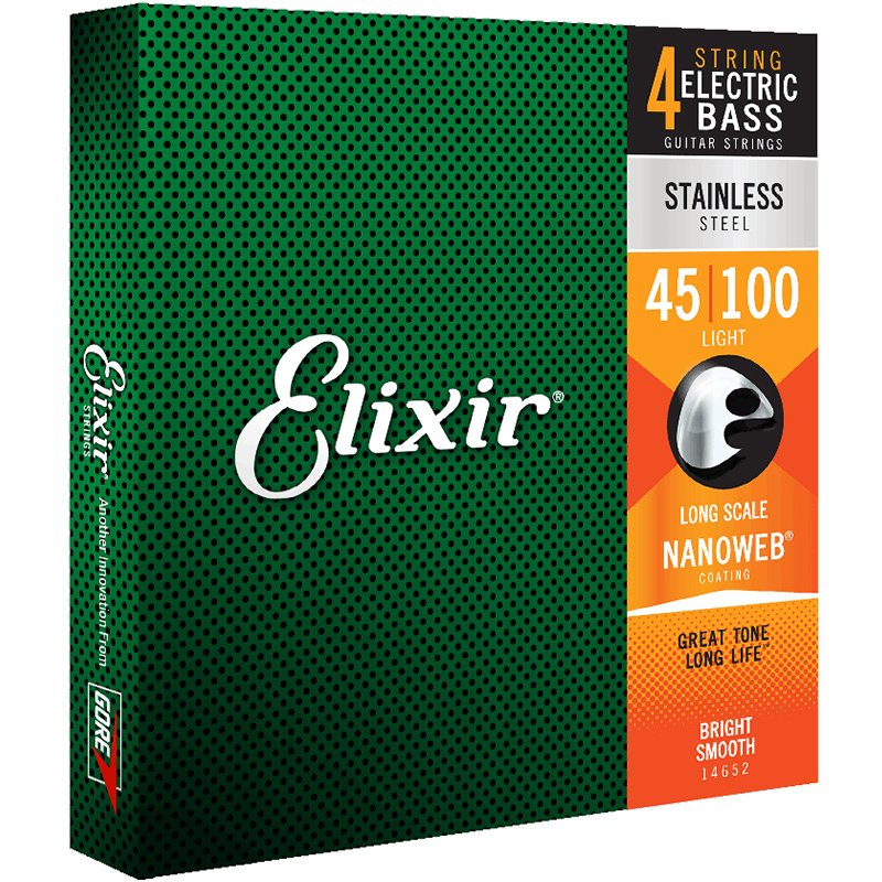 Elixir Nanoweb Bass Stainless Steel - Light