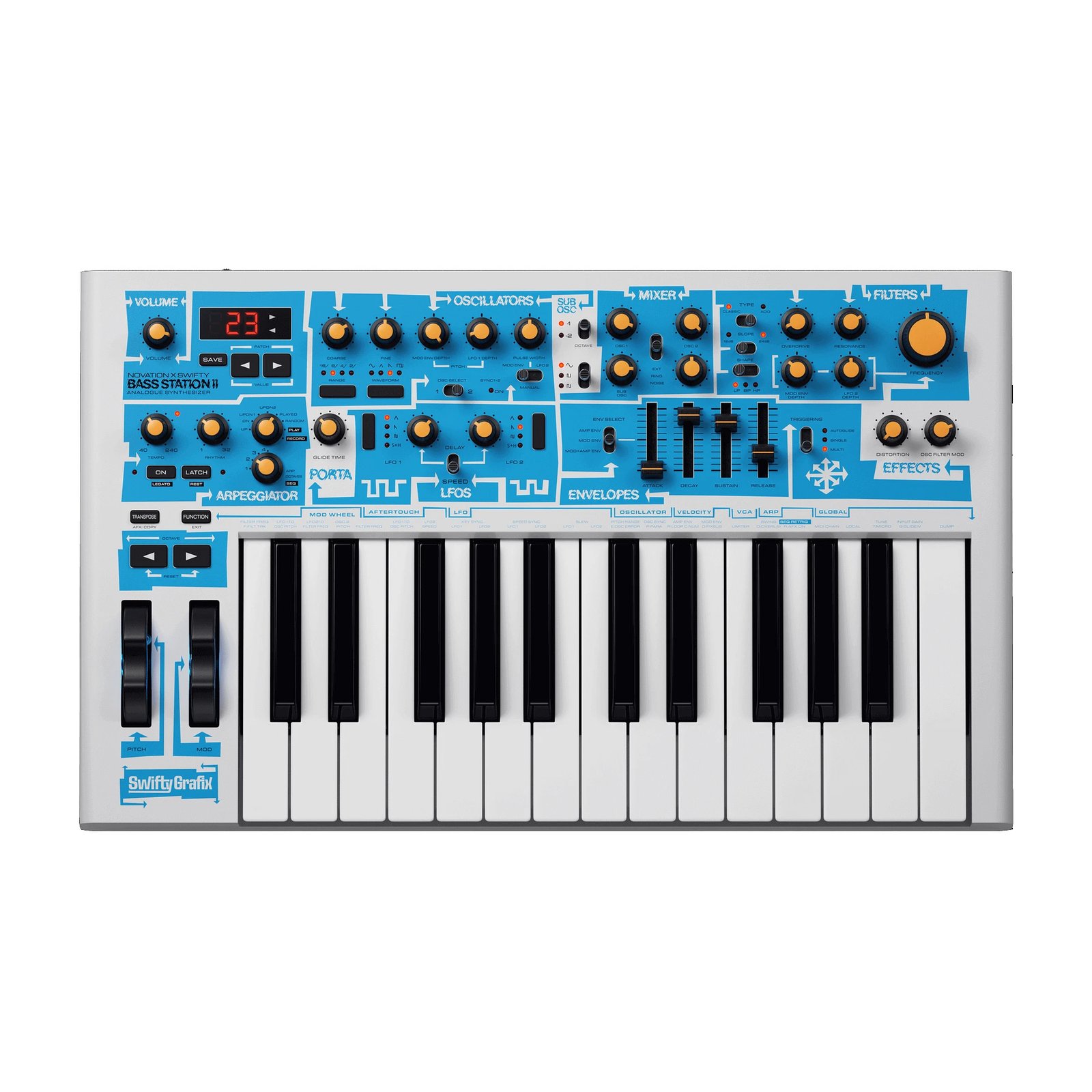 Novation Bass Station II Analog Synthesizer - Swifty Edition